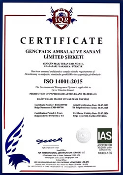 ISO 14001:2015 Sertifikası